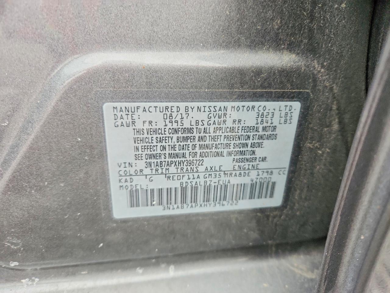 2017 NISSAN SENTRA S photo 23