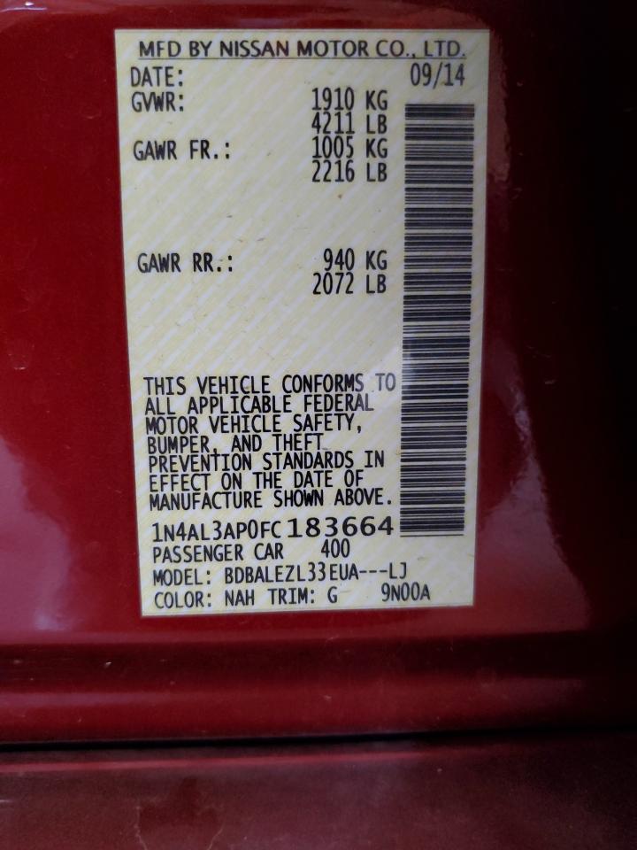 2015 NISSAN ALTIMA 2.5 photo 12