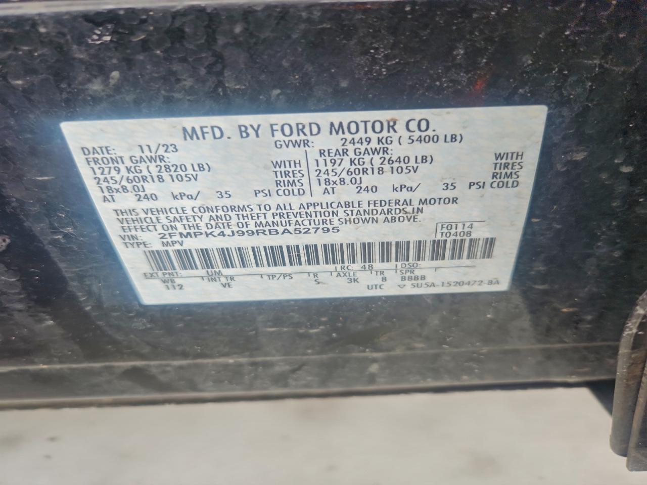 2024 FORD EDGE SEL photo 13