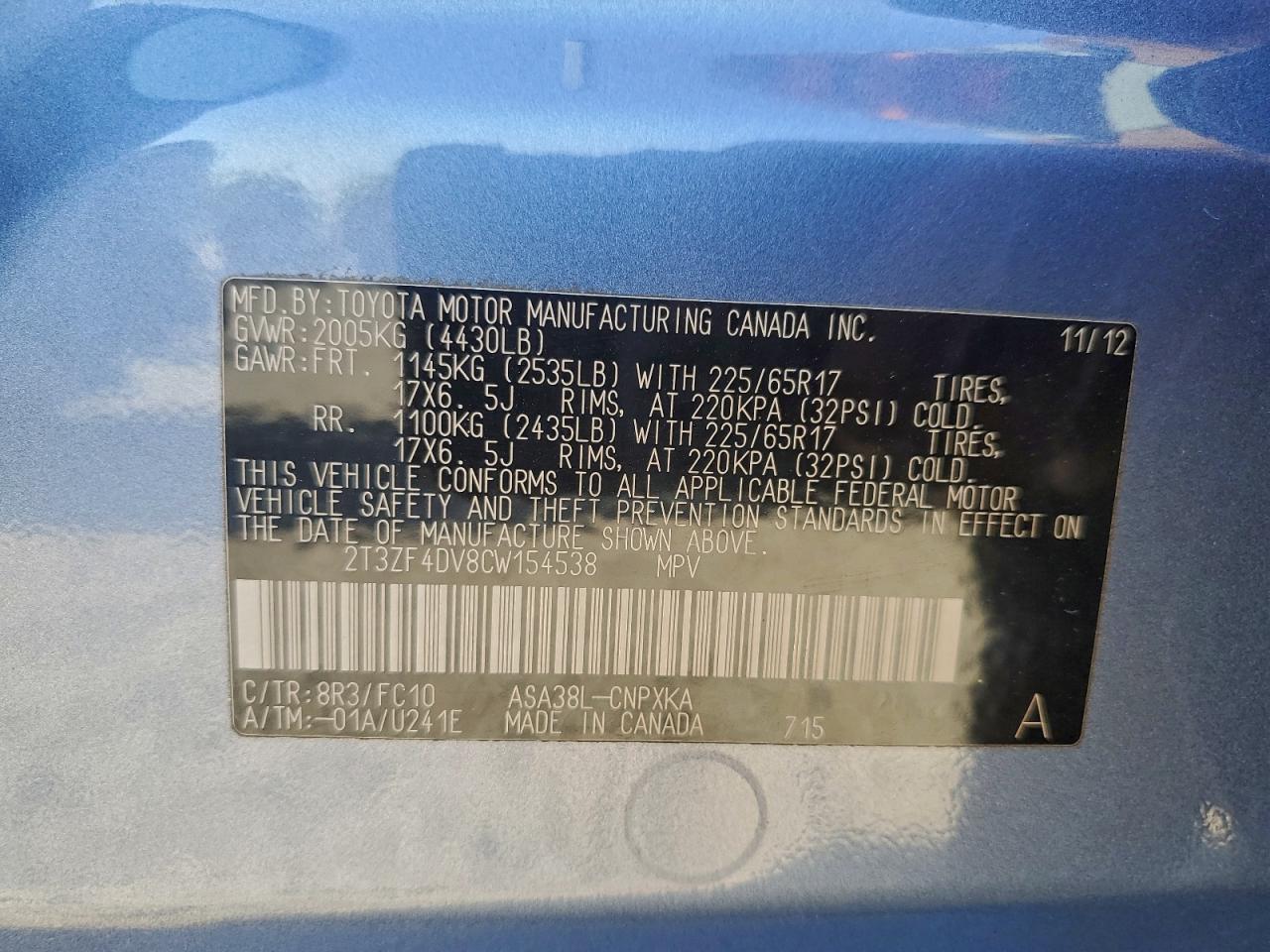2012 TOYOTA RAV4 photo 13