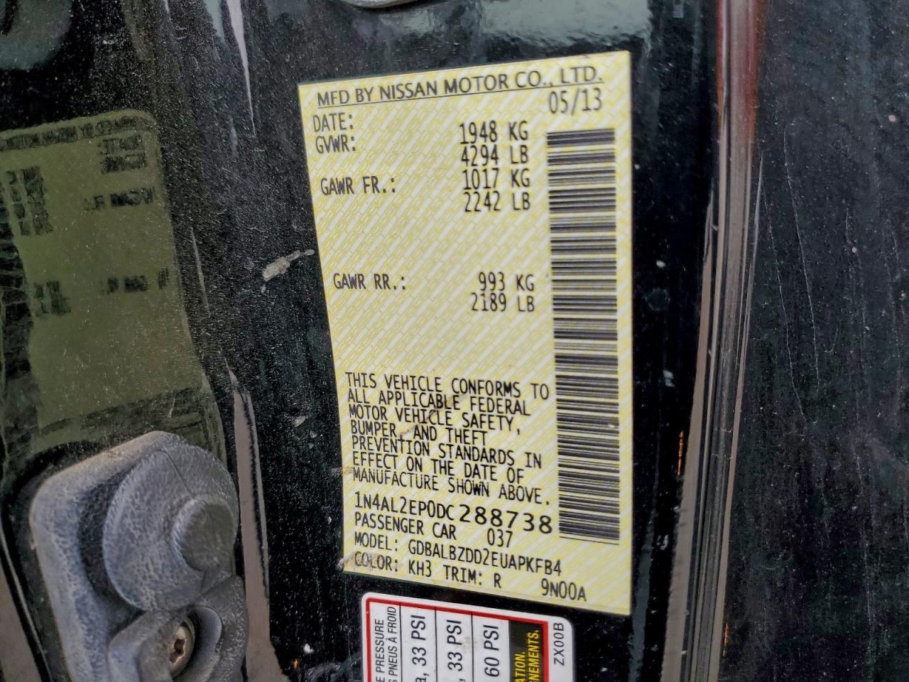 2013 NISSAN ALTIMA S photo 34