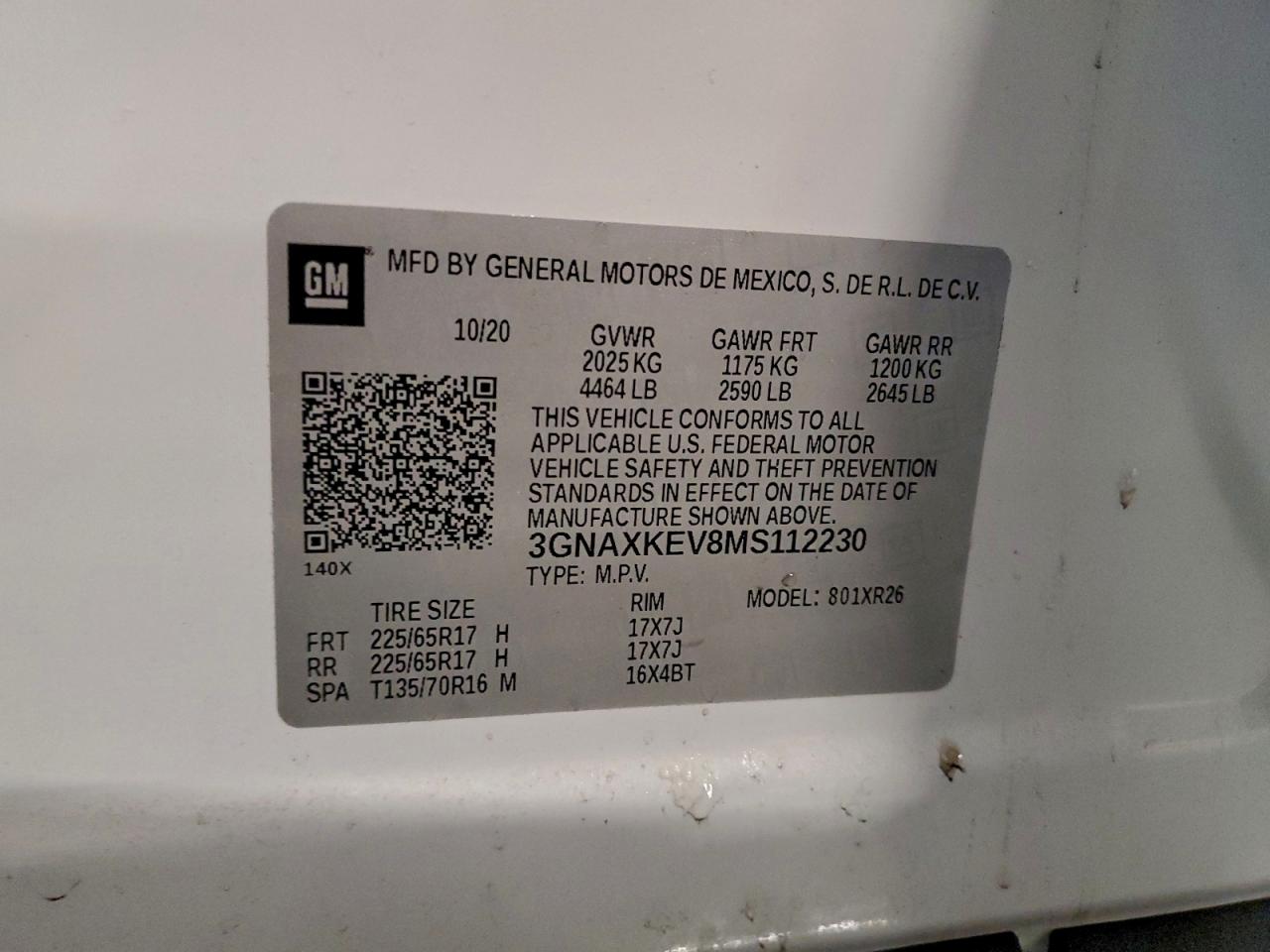 2021 CHEVROLET EQUINOX LT photo 13