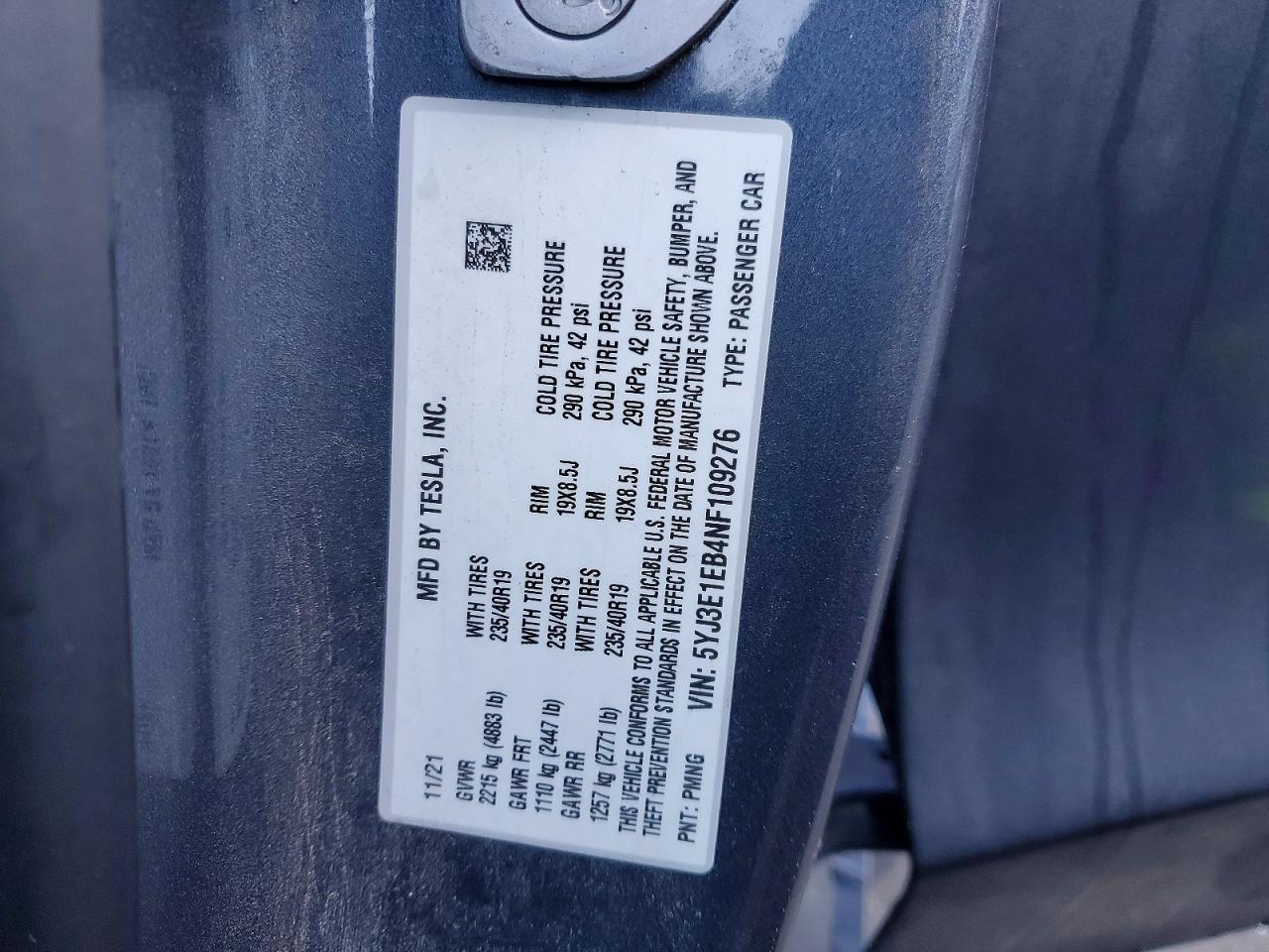 2022 TESLA MODEL 3 photo 13
