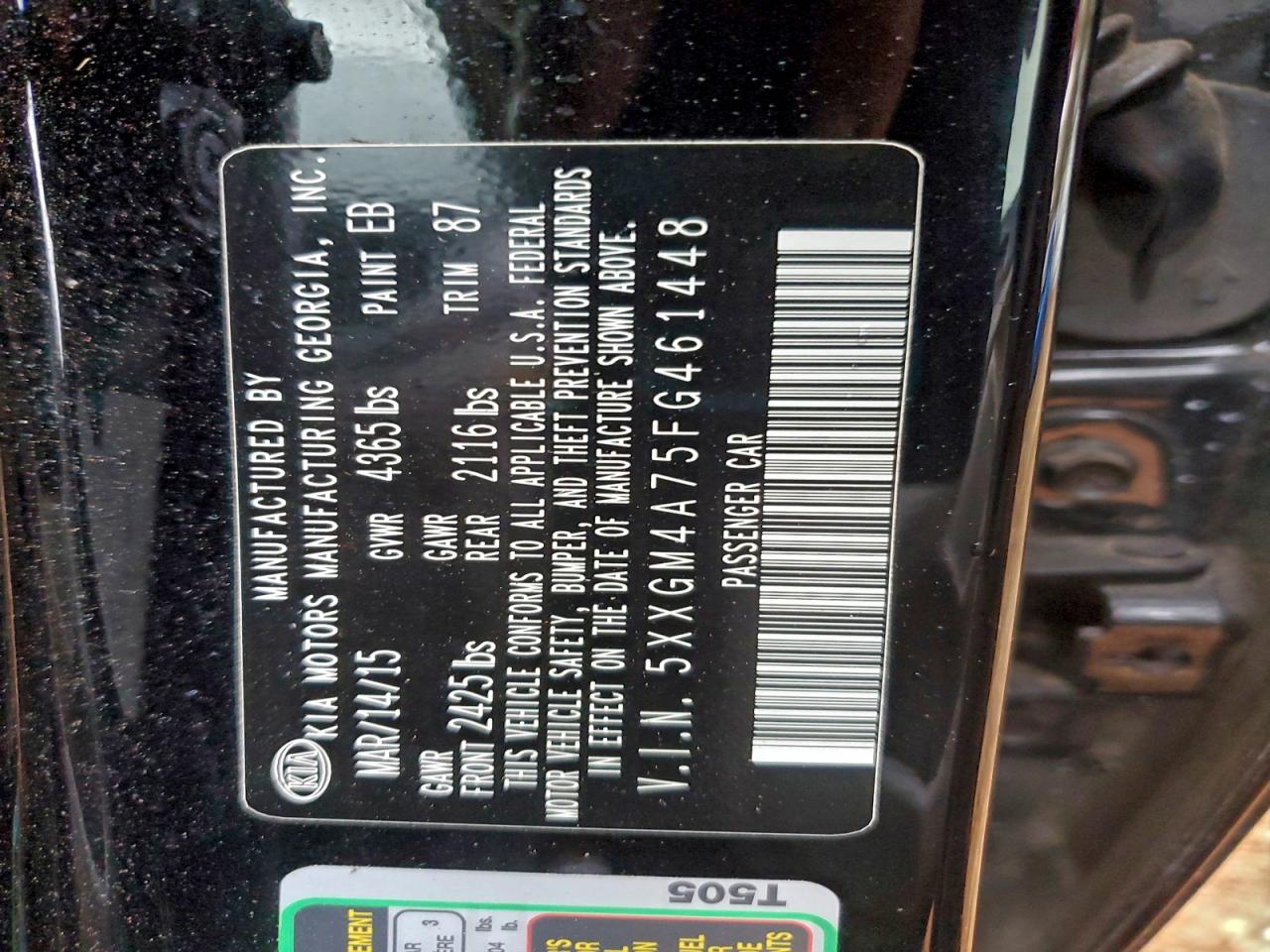 2015 KIA OPTIMA LX photo 12