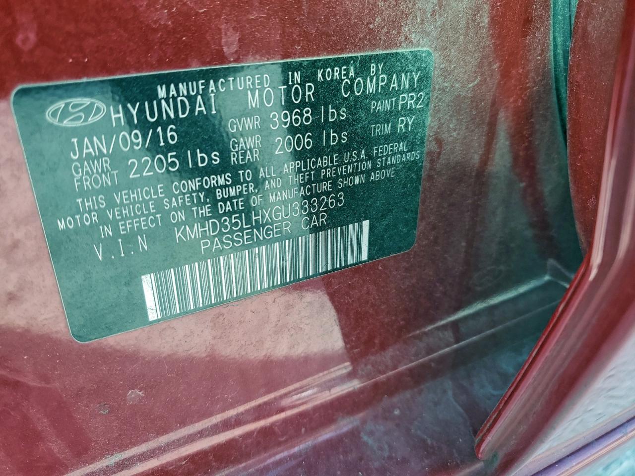 2016 HYUNDAI ELANTRA GT photo 13