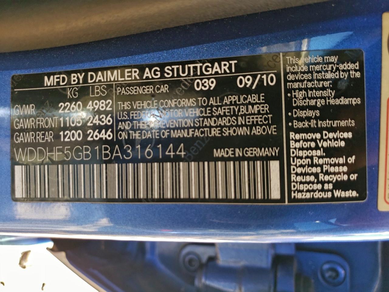 2011 MERCEDES-BENZ E 350 photo 12