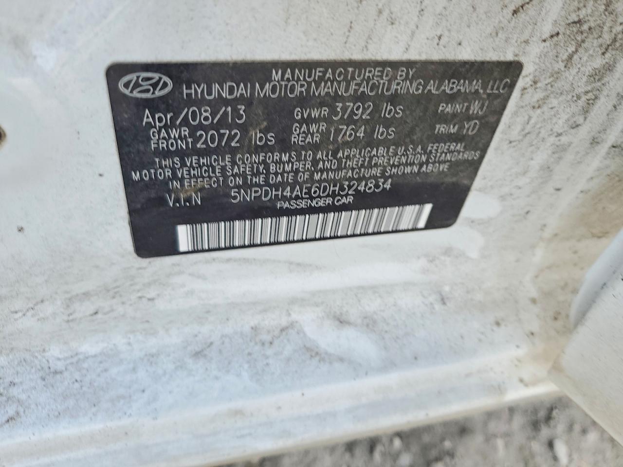 2013 HYUNDAI ELANTRA GLS photo 13