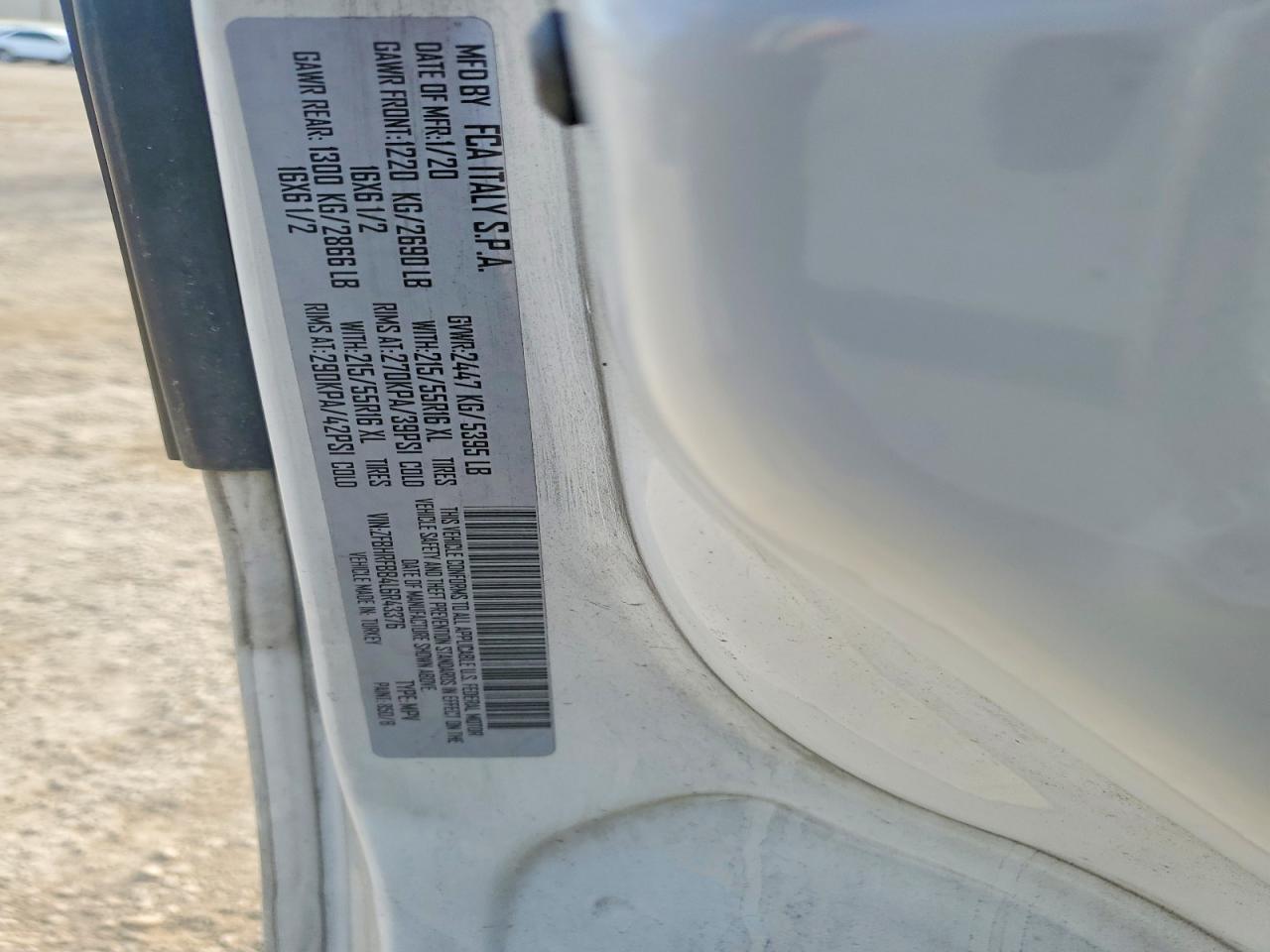 2020 RAM PROMASTER CITY DELIVERY VAN photo 13