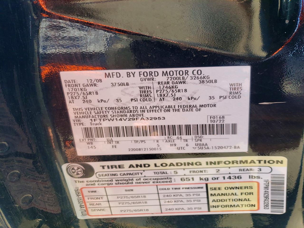 2009 FORD F150 SUPERCREW photo 12