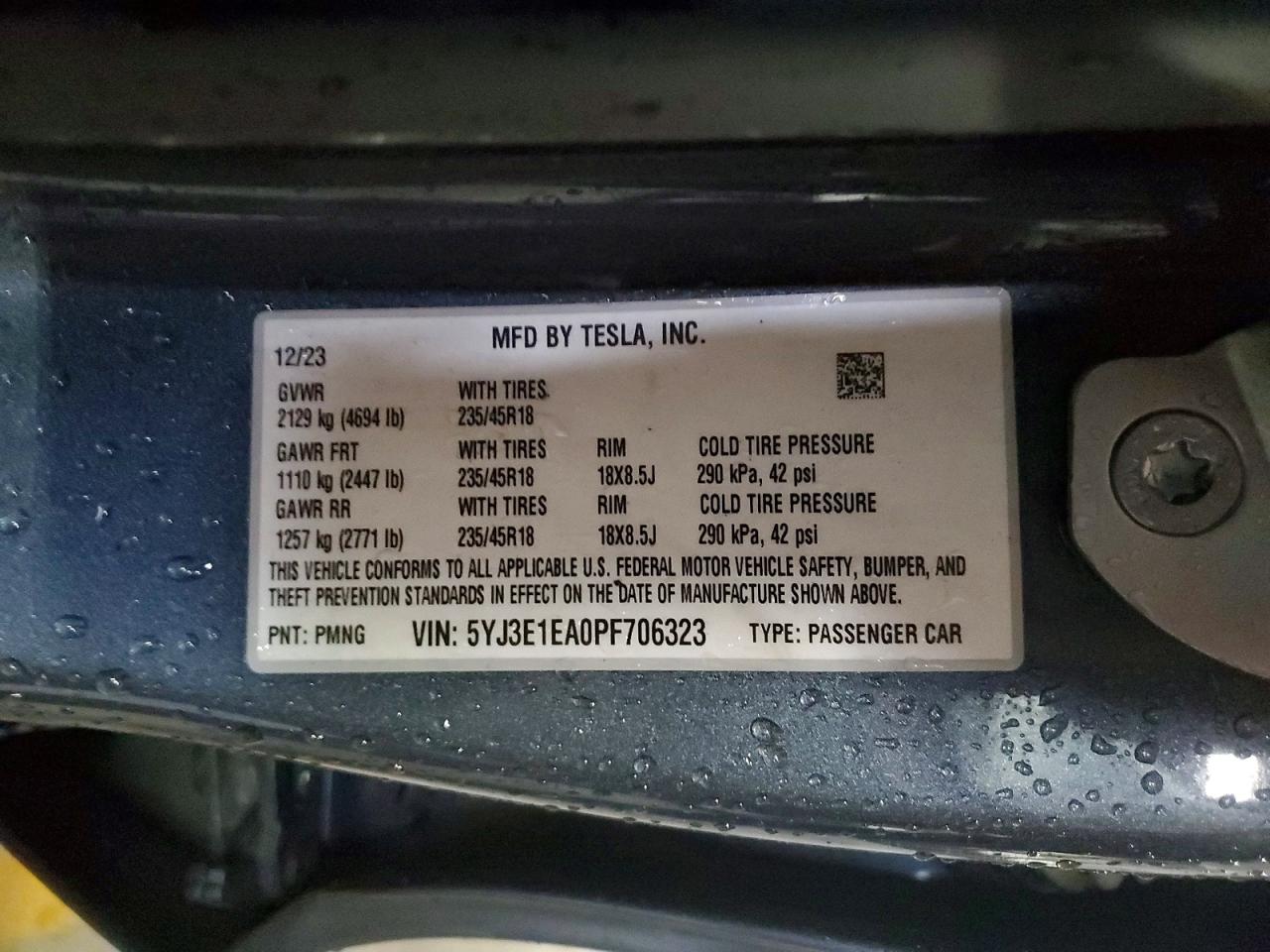 2023 TESLA MODEL 3 photo 12