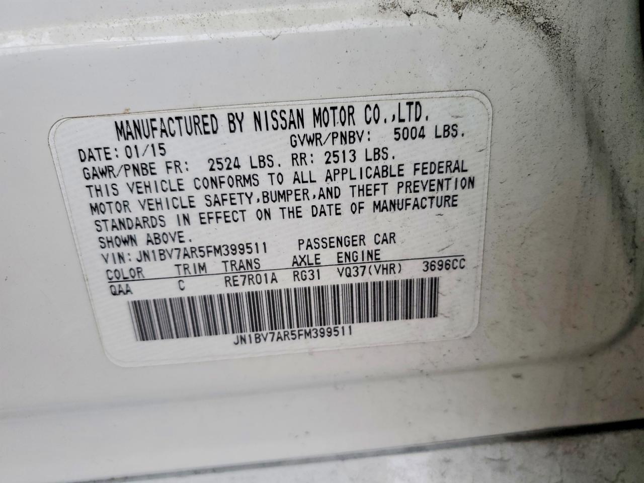 2015 INFINITI Q50 BASE photo 12