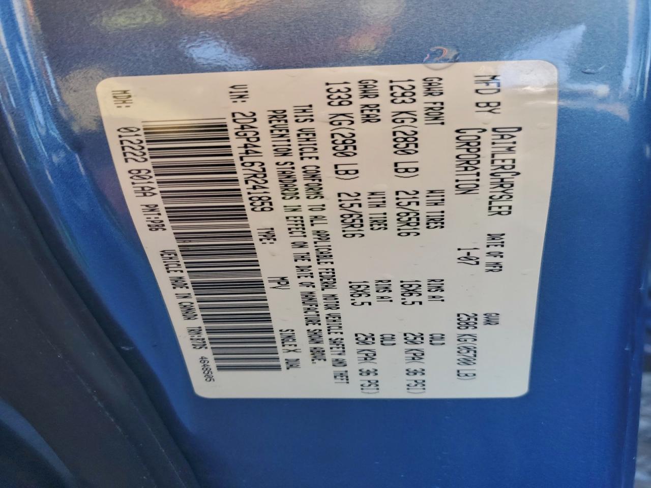 2007 DODGE GRAND CARAVAN SXT photo 14