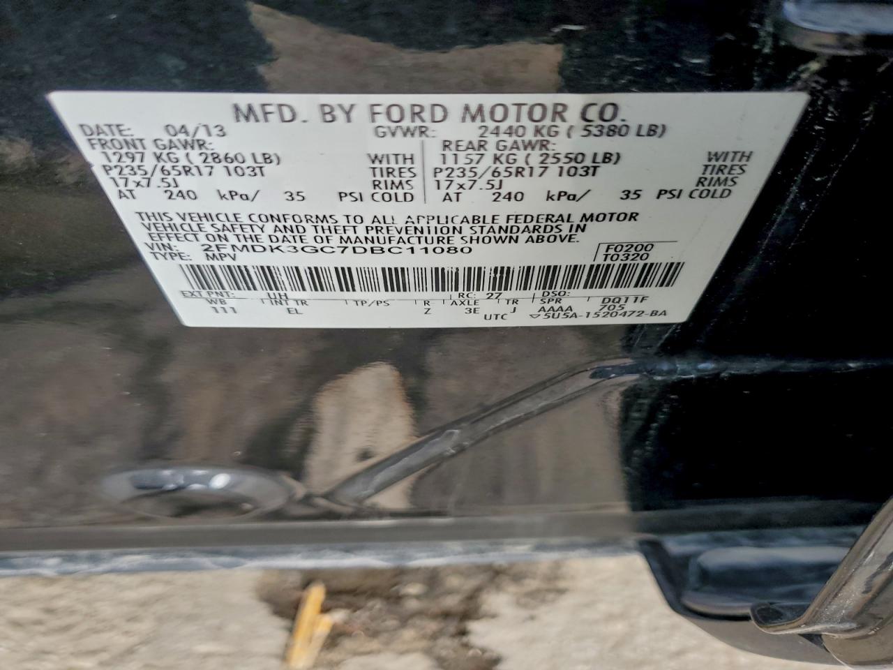 2013 FORD EDGE SE photo 13