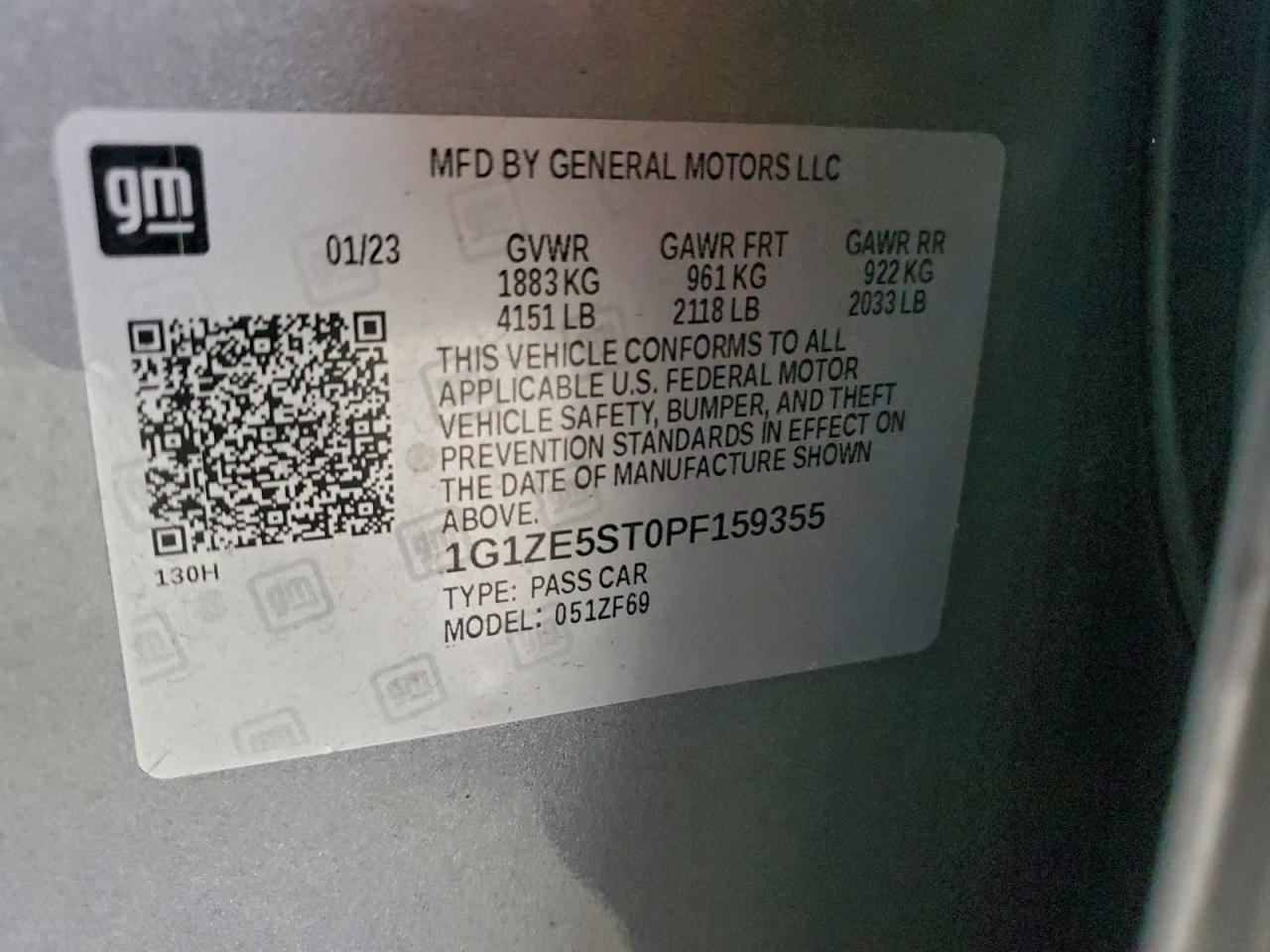 2023 CHEVROLET MALIBU PREMIER photo 12