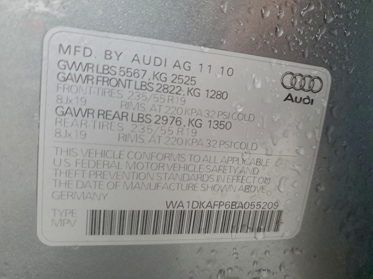 2011 AUDI Q5 PREMIUM PLUS photo 13