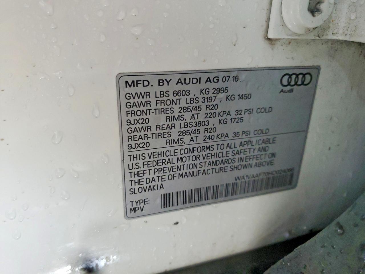 2017 AUDI Q7 PRESTIGE photo 13
