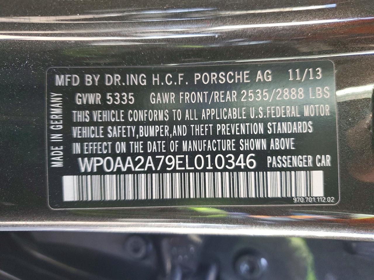 2014 PORSCHE PANAMERA 2 photo 12