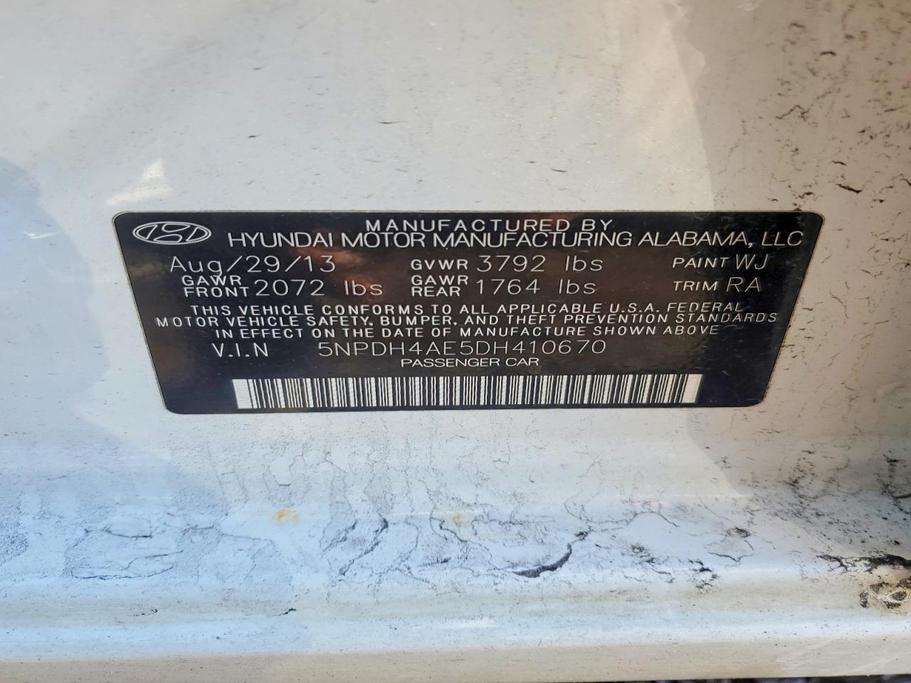 2013 HYUNDAI ELANTRA GLS photo 23