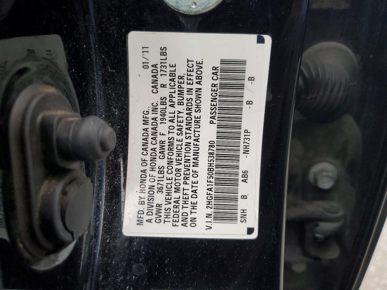 2011 HONDA CIVIC LX photo 13