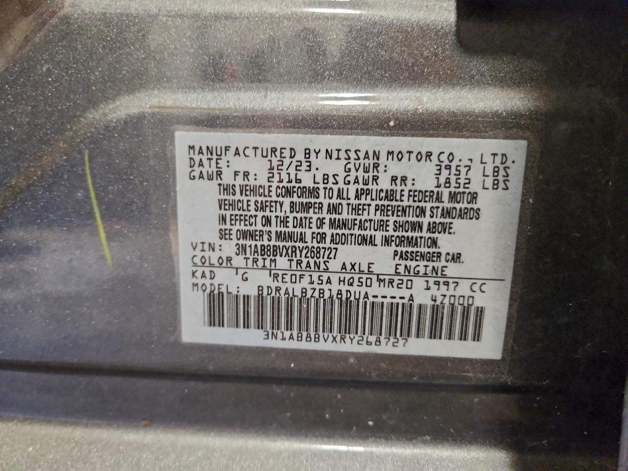 2024 NISSAN SENTRA S photo 12