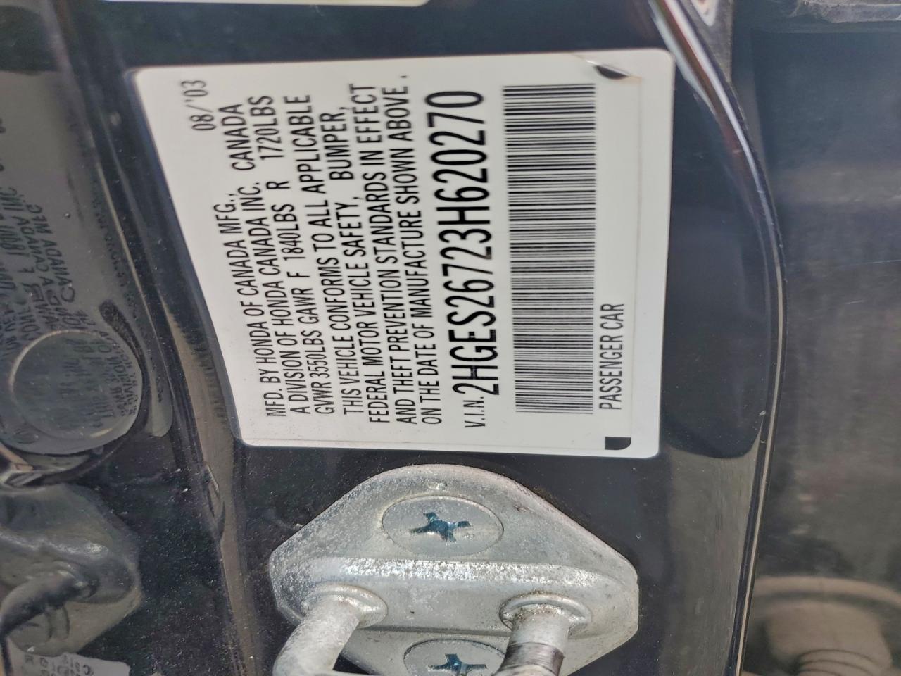2003 HONDA CIVIC EX photo 13