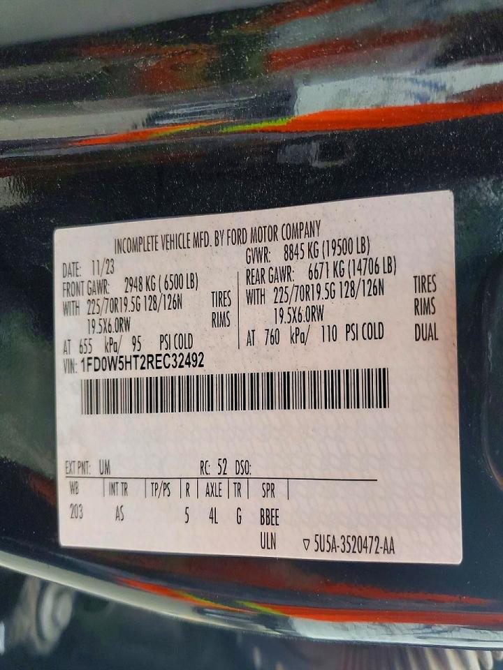 2024 FORD F550 SUPER DUTY TRUCK CAB AND CHASSIS photo 25