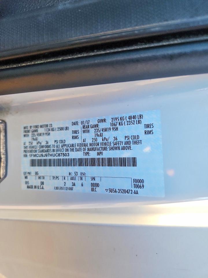 2017 FORD ESCAPE TITANIUM photo 13
