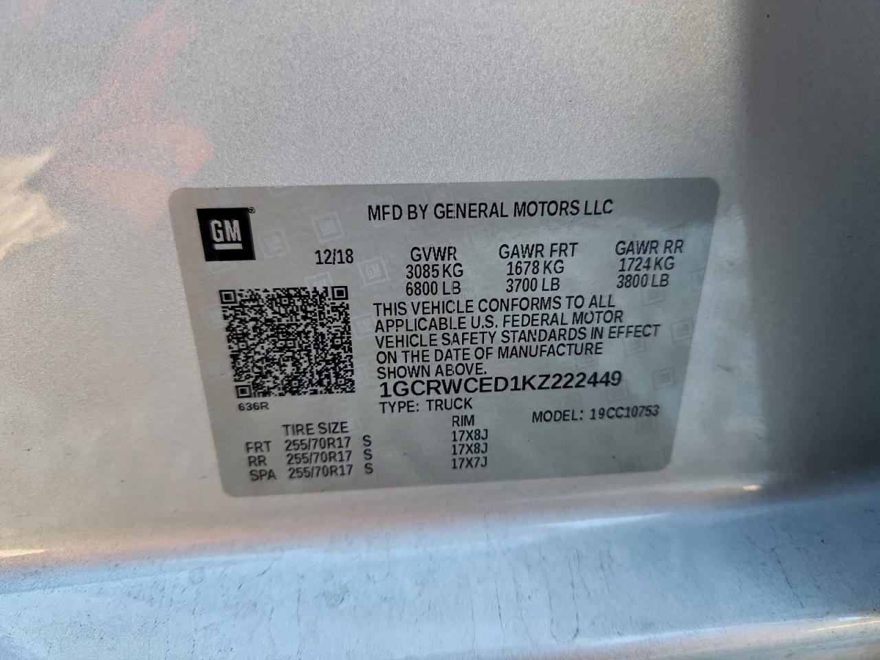 2019 CHEVROLET SILVERADO C1500 LT photo 12