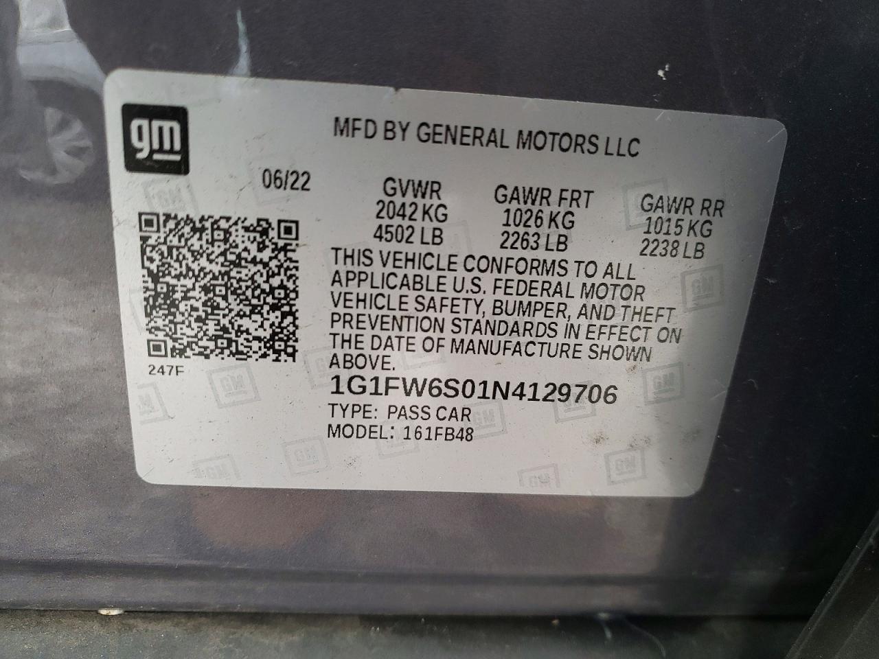 2022 CHEVROLET BOLT EV 1LT photo 12