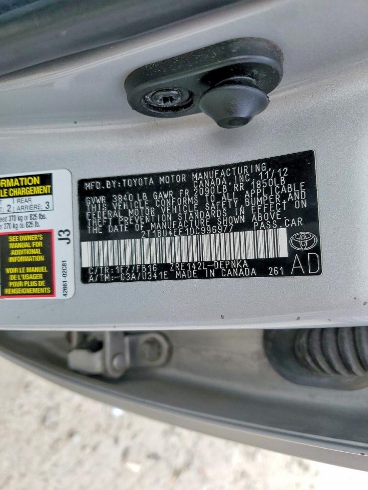 2013 TOYOTA COROLLA BASE photo 23