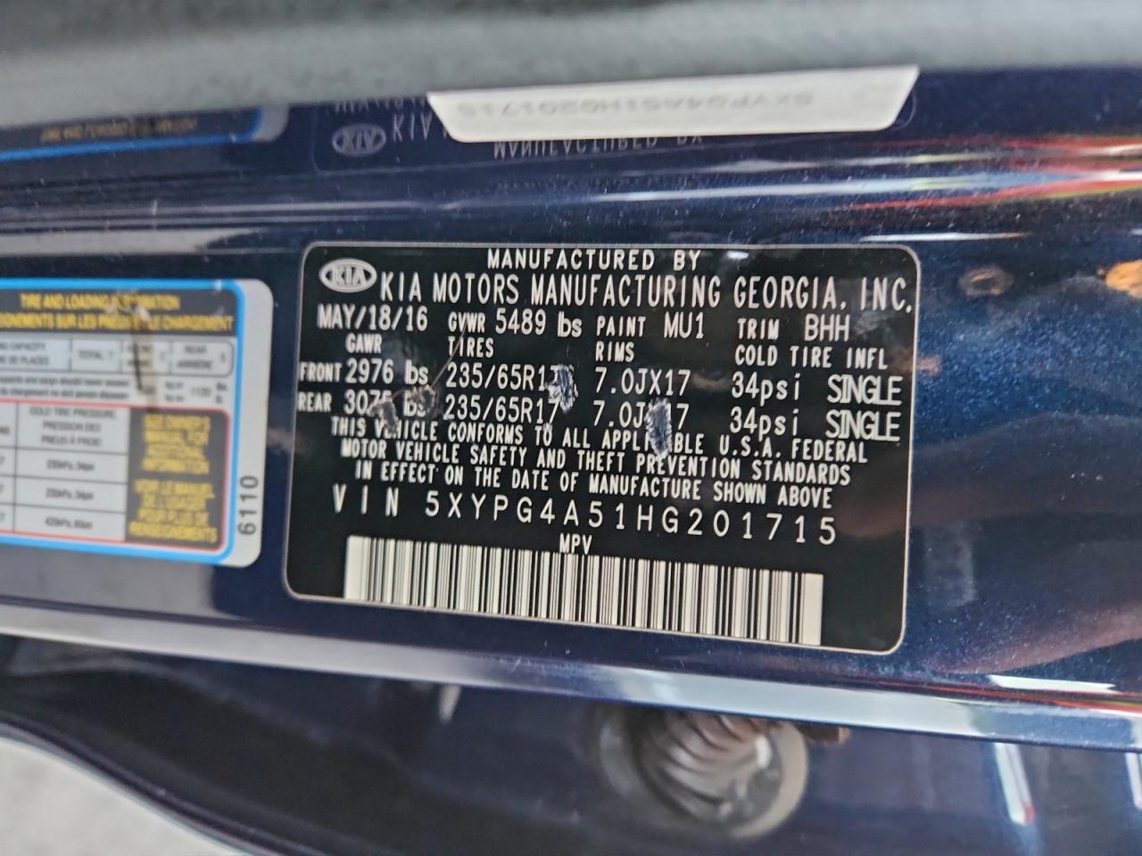 2017 KIA SORENTO photo 13