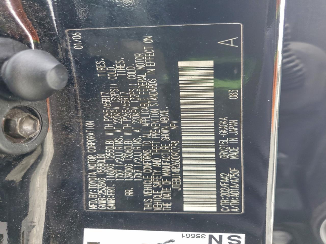 2006 TOYOTA 4RUNNER SR5 photo 37
