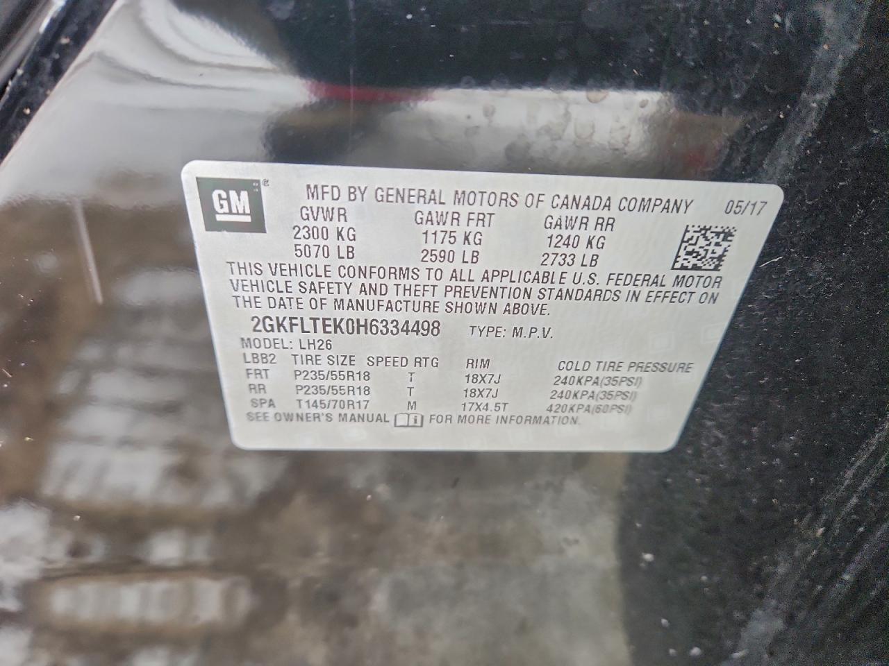 2017 GMC TERRAIN SLE photo 13