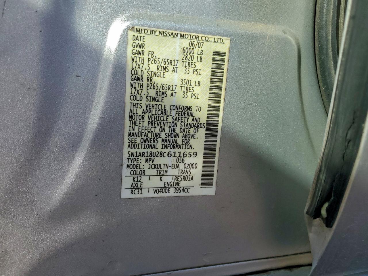 2008 NISSAN PATHFINDER S photo 13