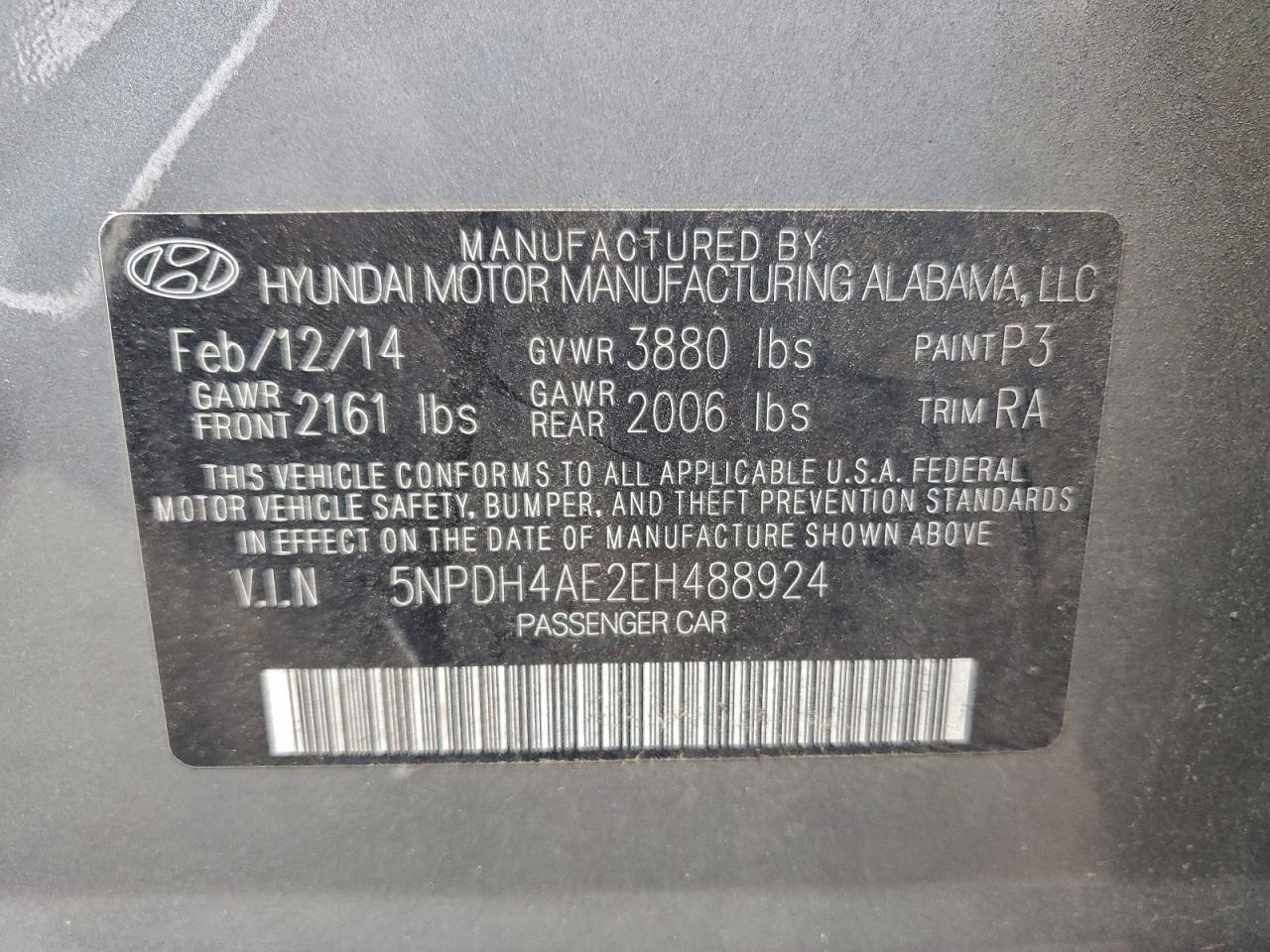 2014 HYUNDAI ELANTRA SE photo 12