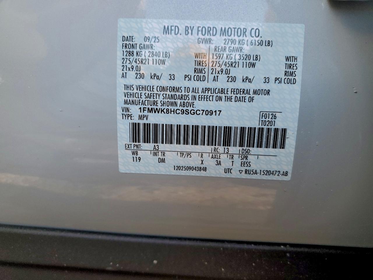 2025 FORD EXPLORER PLATINUM photo 14
