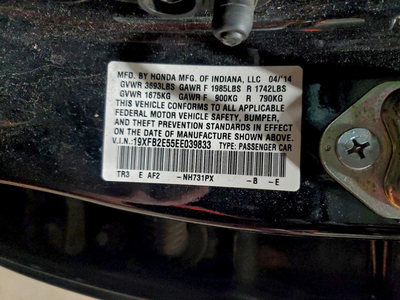 2014 HONDA CIVIC LX photo 12
