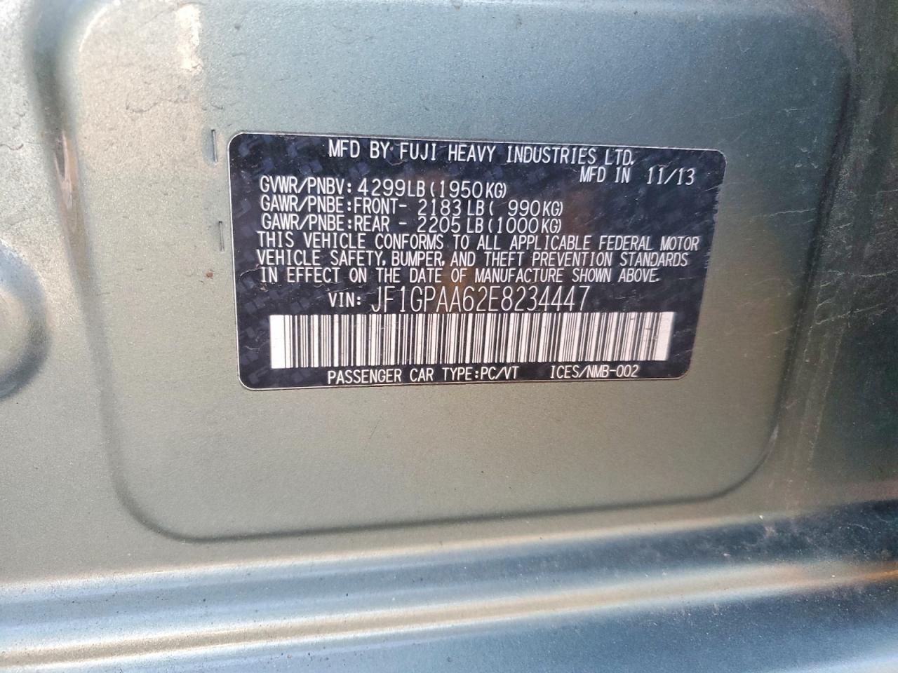 2014 SUBARU IMPREZA photo 13