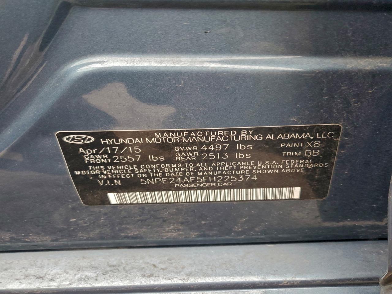 2015 HYUNDAI SONATA SE photo 23