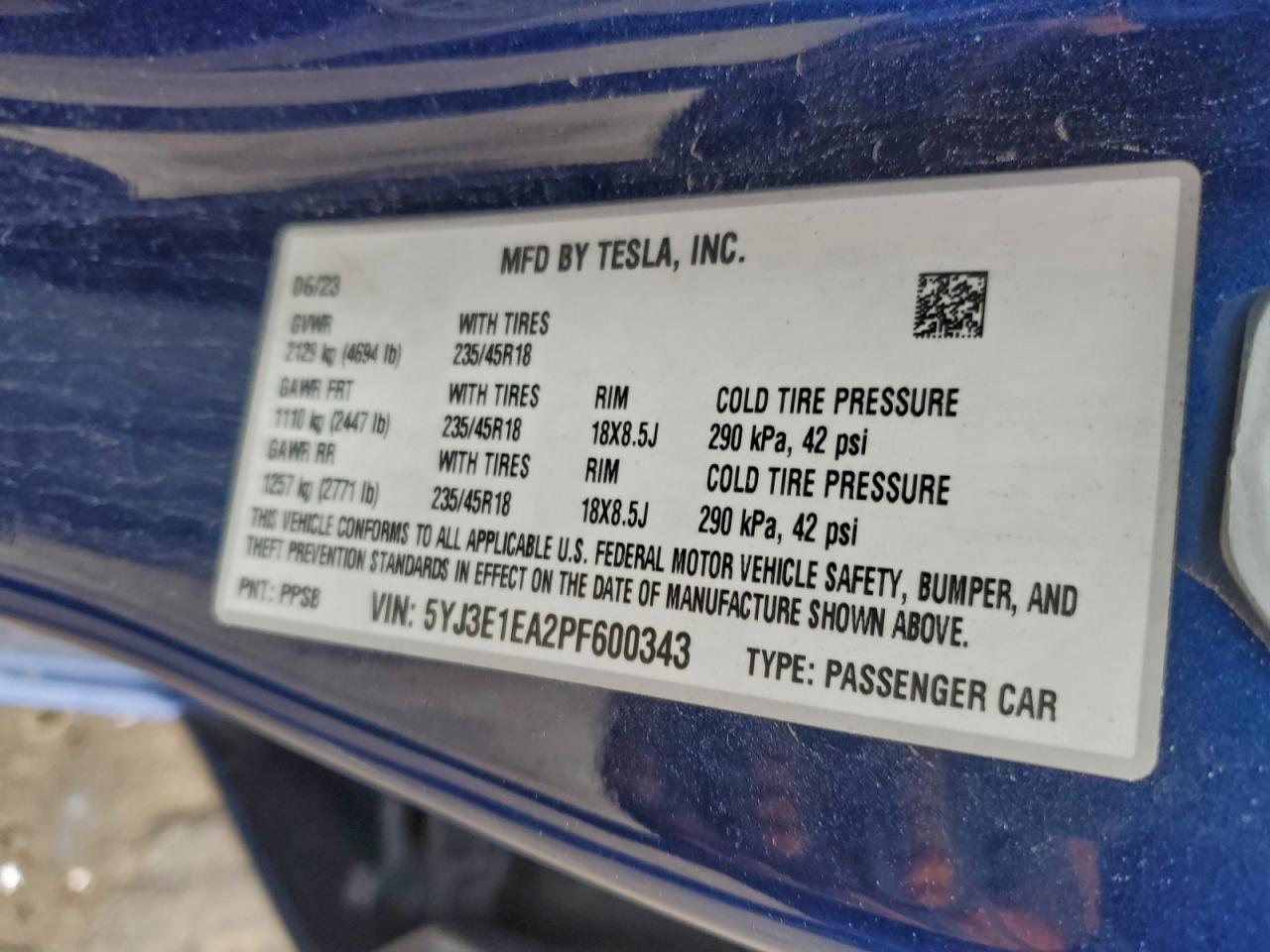 2023 TESLA MODEL 3 photo 12