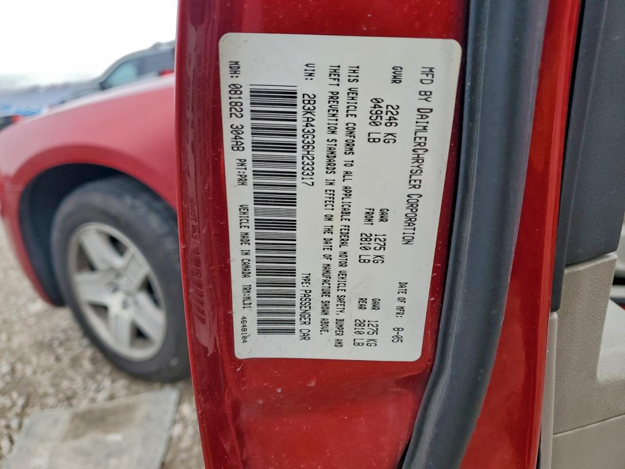 2006 DODGE CHARGER SE photo 12