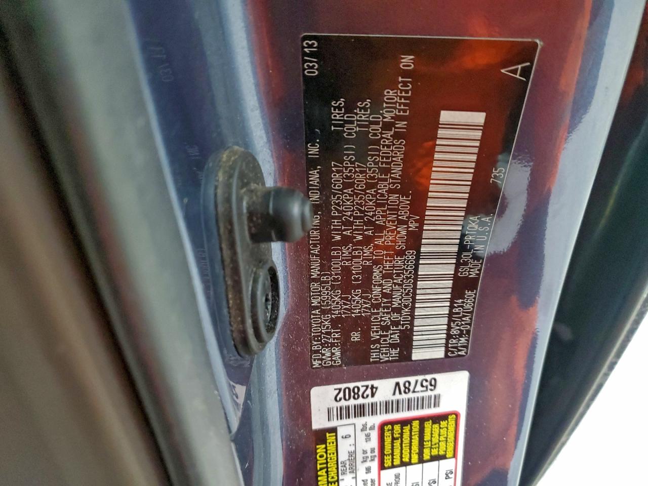 2013 TOYOTA SIENNA photo 13