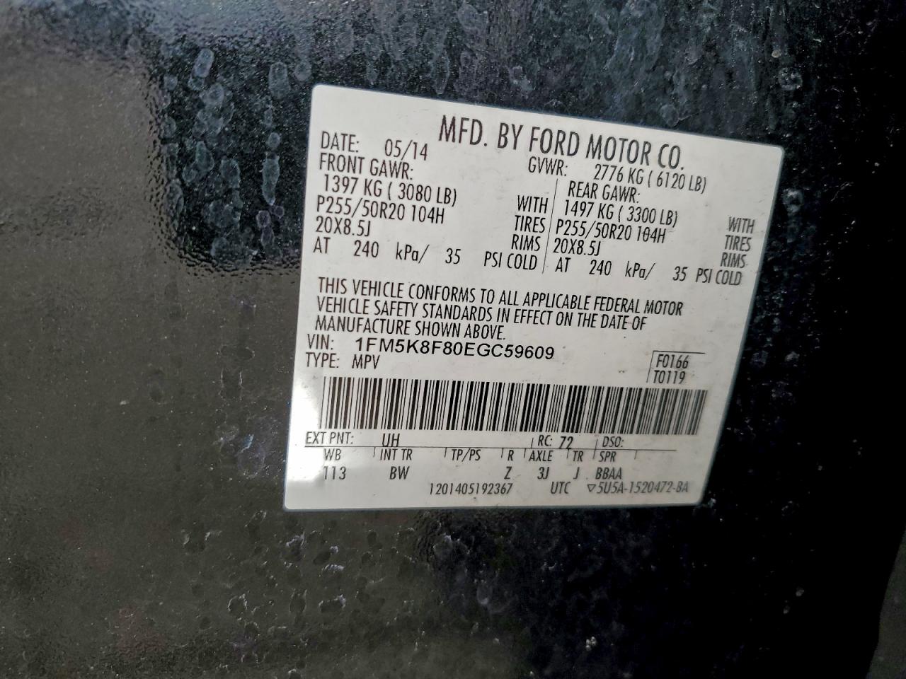 2014 FORD EXPLORER LIMITED photo 13