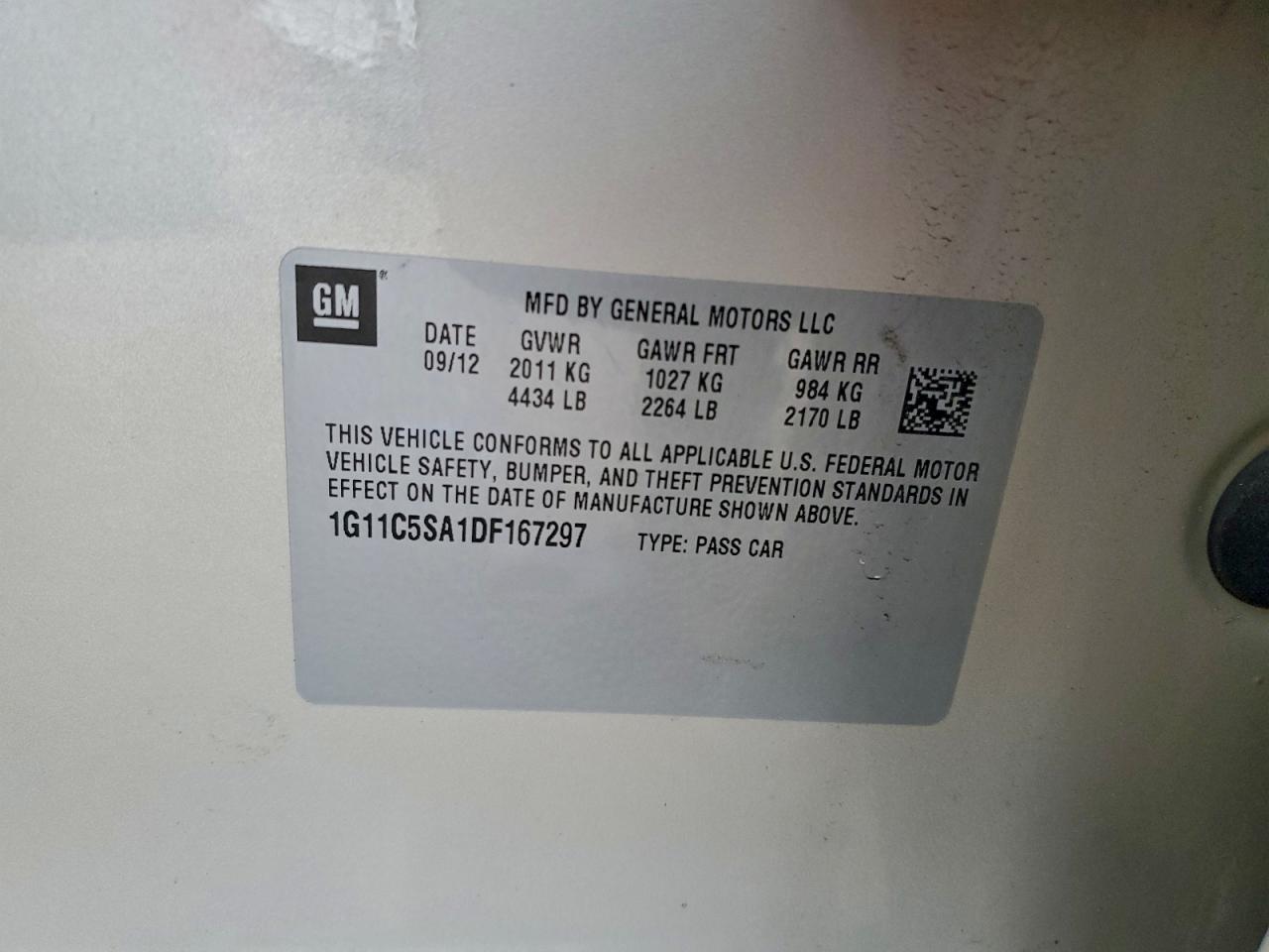 2013 CHEVROLET MALIBU 1LT photo 13