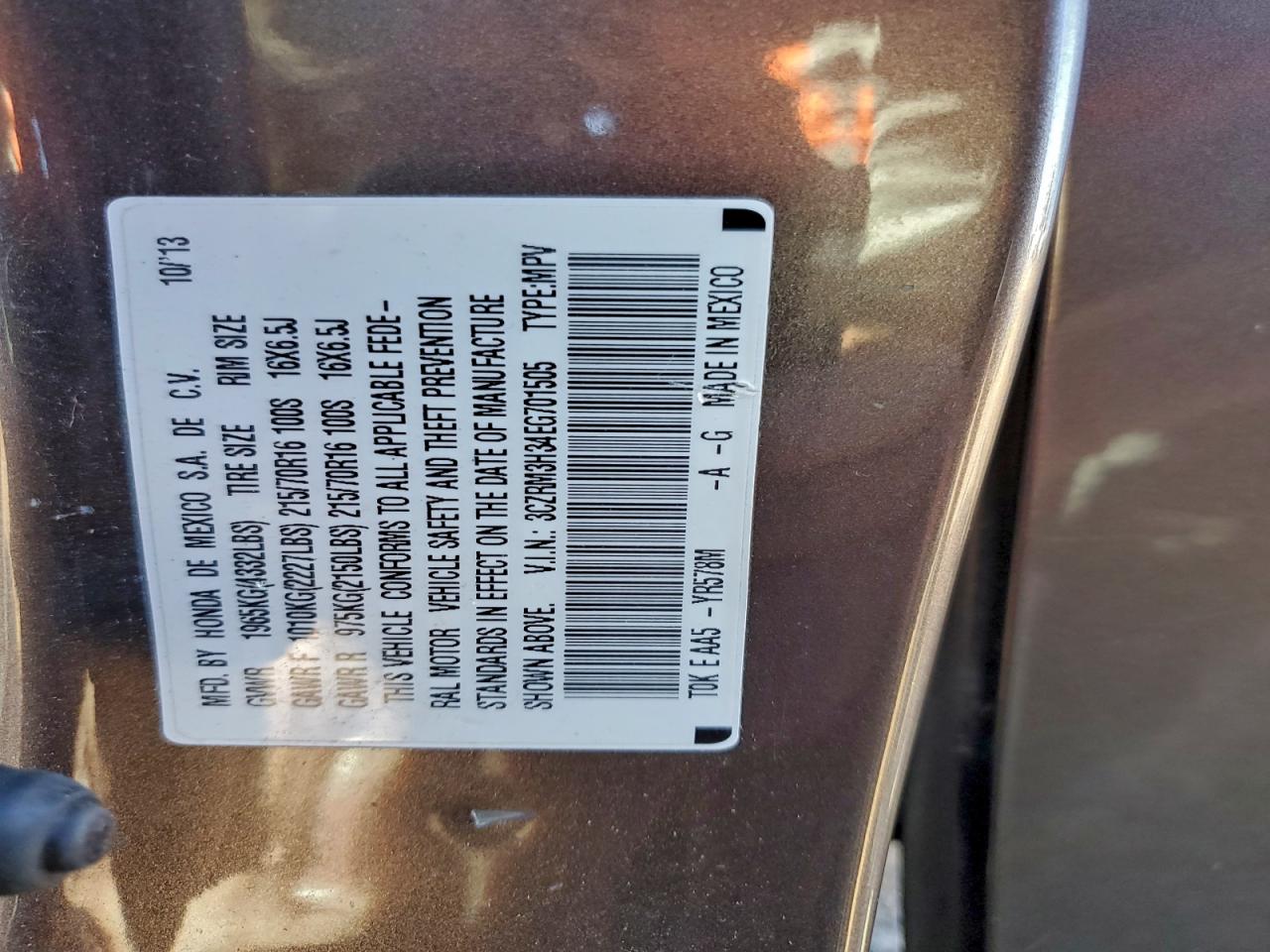 2014 HONDA CR-V LX photo 13
