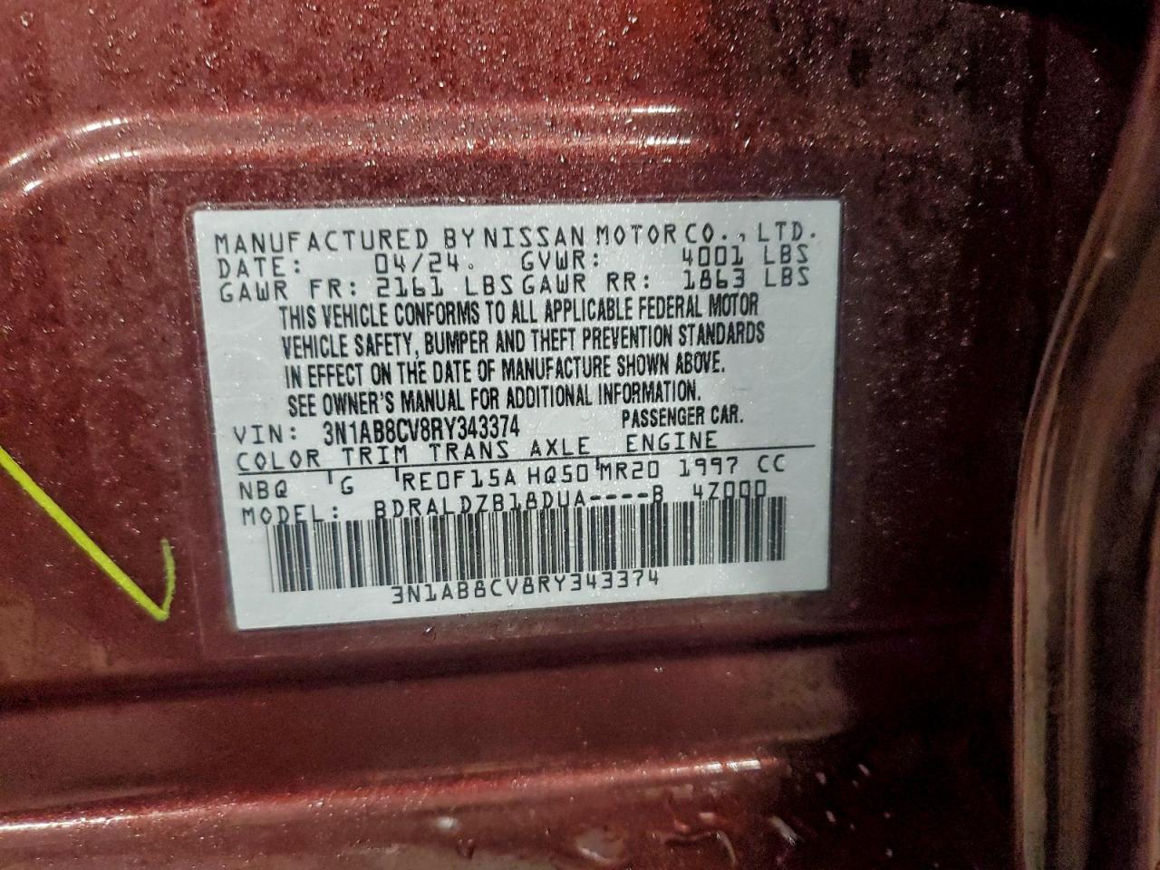 2024 NISSAN SENTRA SV photo 12