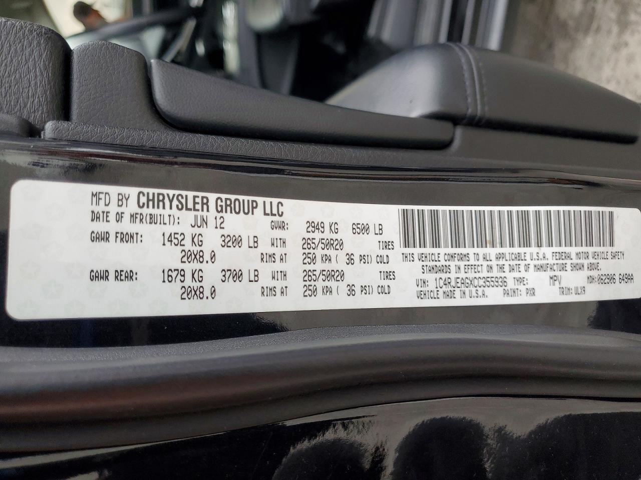 2012 JEEP GRAND CHEROKEE LAREDO photo 13