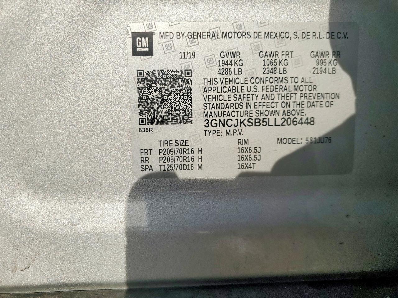2020 CHEVROLET TRAX LS photo 13