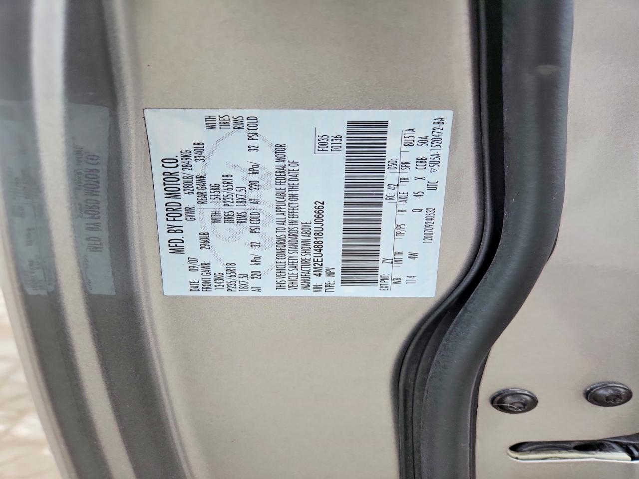 2008 MERCURY MOUNTAINEER PREMIER photo 13