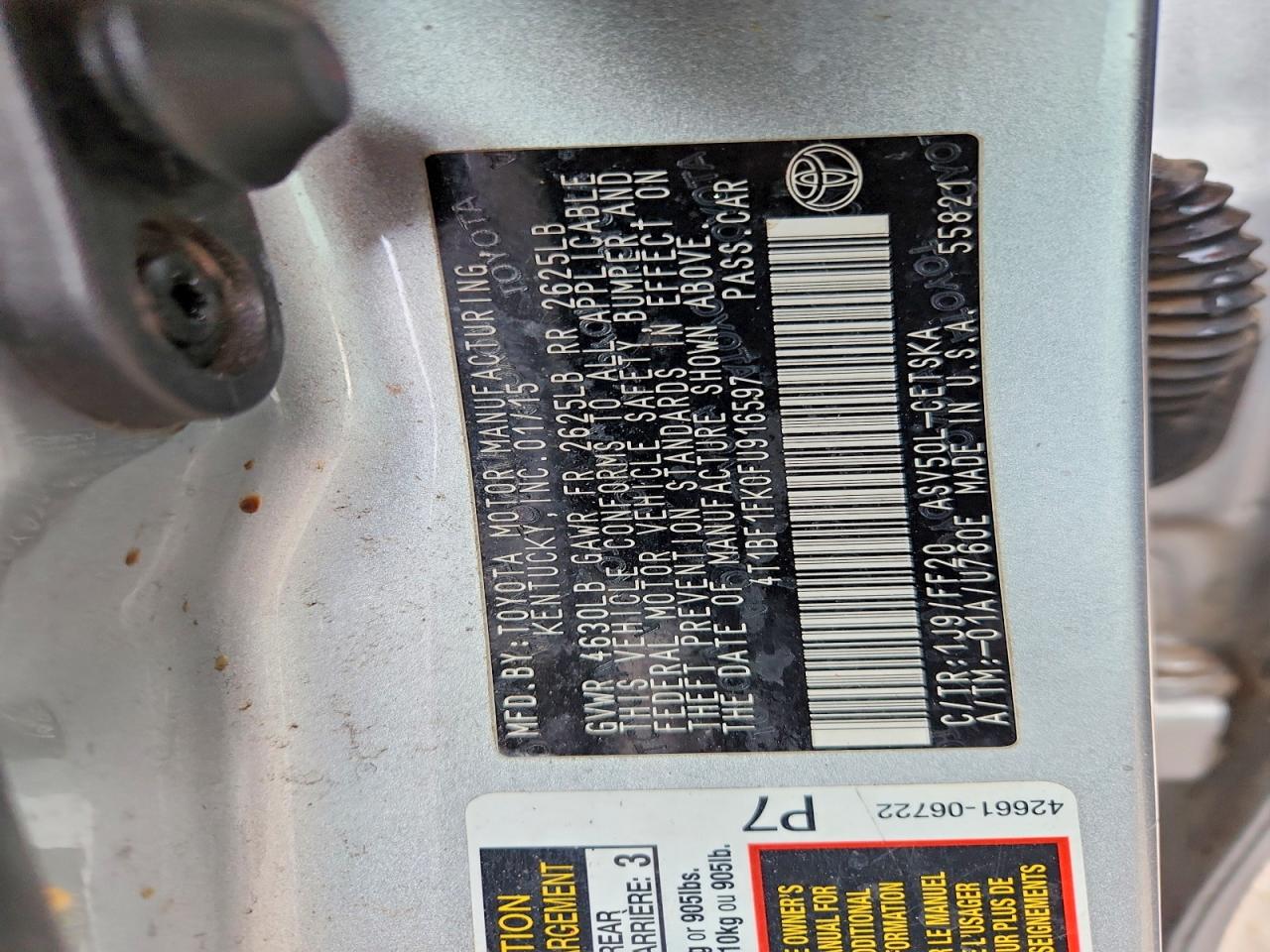 2015 TOYOTA CAMRY SE photo 12